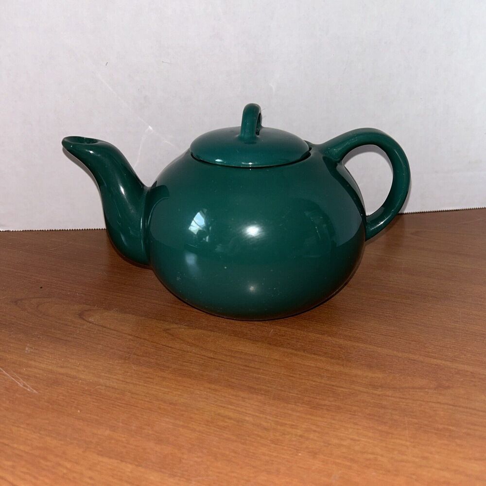 Vintage Himark Ceramic Teapot with Lid ~ Dark Green ~ Taiwan